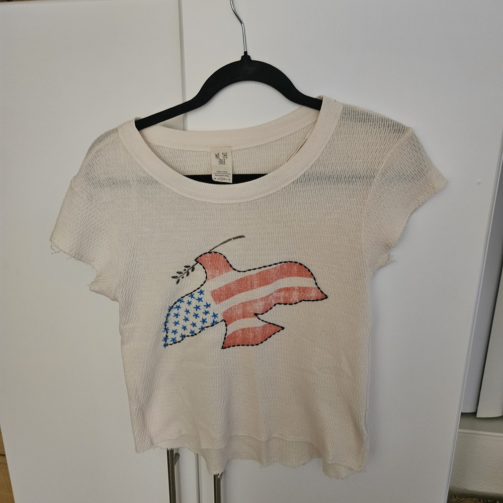 We The Free Kids T-Shirt with American Flag Bird Design